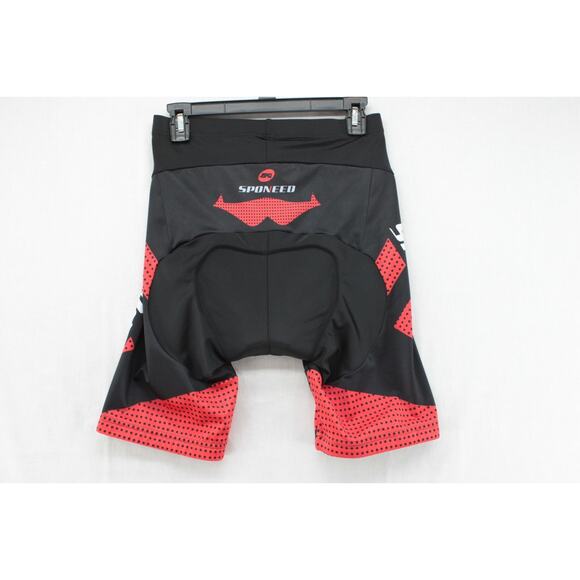 Sponeed Cycling Shorts Men's Large Black Red Padded Bicycle Riding Bike Racing - Picture 2 of 12